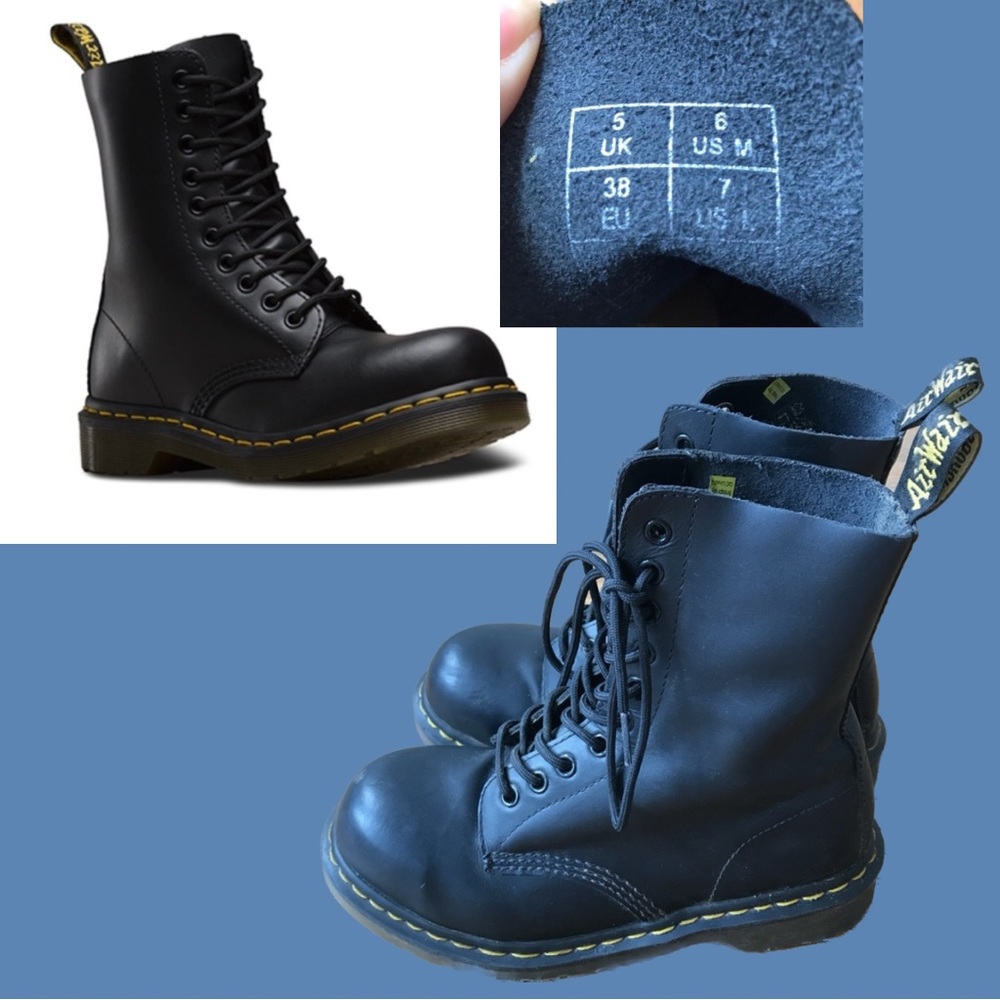 Dr. Martens 1919 10-eye steel toe combat boots